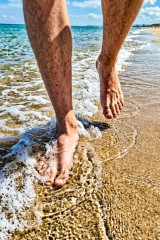 Feet on the beach