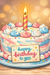 birthday cake with candle