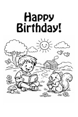 happy birthday illustration