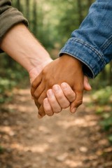 couple holding hands