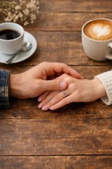 couple holding hands