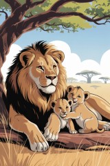 lion and cub