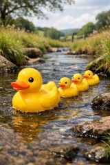 Plastic duck family