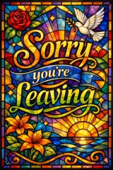sorry you're leaving