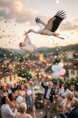 stork delivers baby