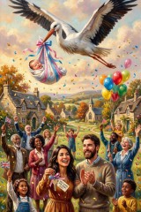 stork delivers baby