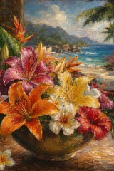 tropical flower bowl